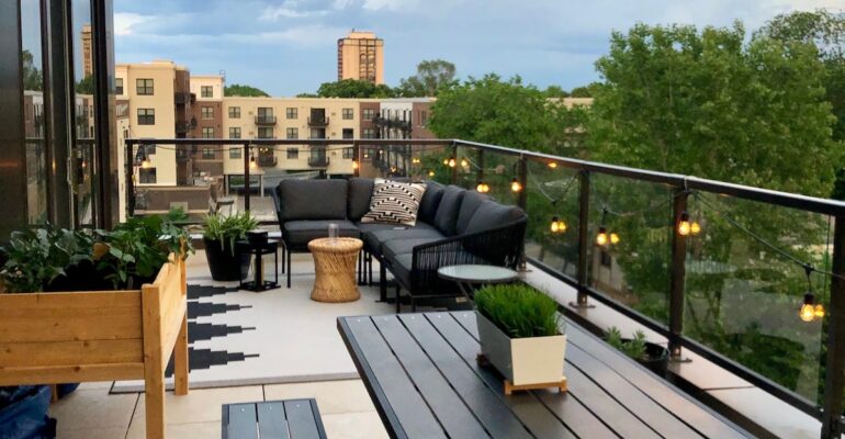 Large Balconies or patios